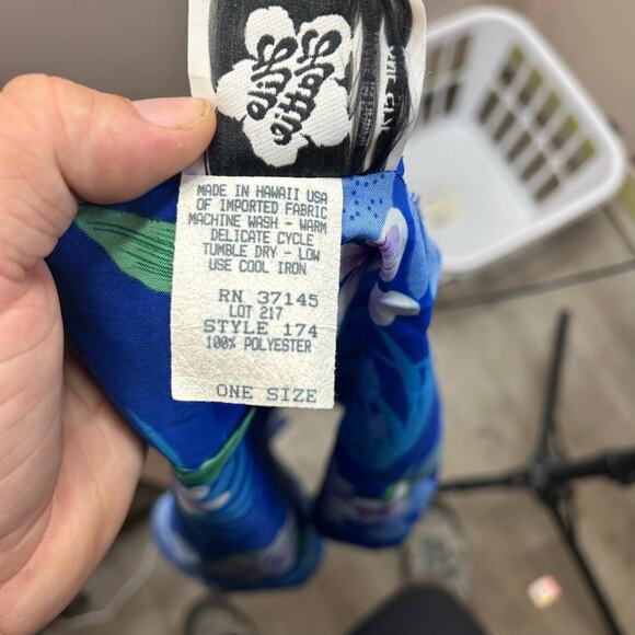 Vintage Hilo Hattie Sarong Skirt Floral Tropical Hawaiian Wrap Cover Up OS - Picture 5 of 6